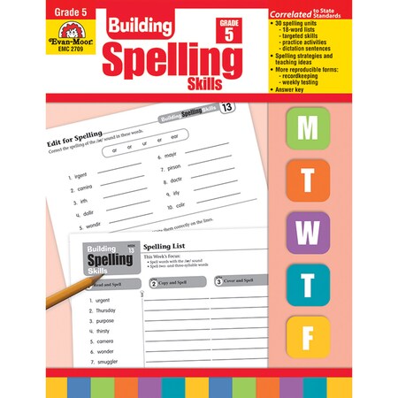 Evan-Moor Educational Publishers Building Spelling Skills, Teachers Edition, Grade 5 2709